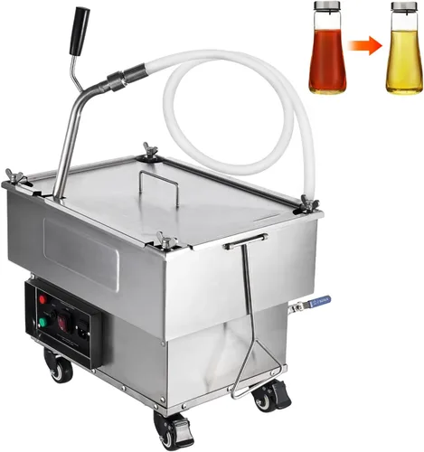 VEVOR Filtro para freidora profunda de 18 L/44 LBS/5.8 galones, sistema de filtro de aceite para freír máquina de 300 W, filtro de aceite de
