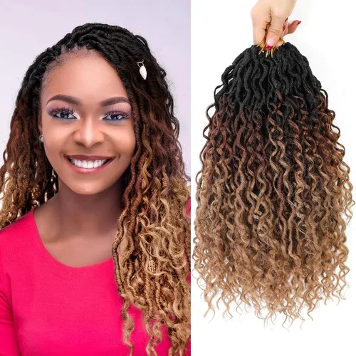 Miniatura 77 de Alicoco Goddess Locs Cabello de Ganchillo 12 Pulgadas 8 Paquetes Rastas Sintéticas de Ganchillo Para Mujeres Rastas Suaves Boho Pre-enrolladas River