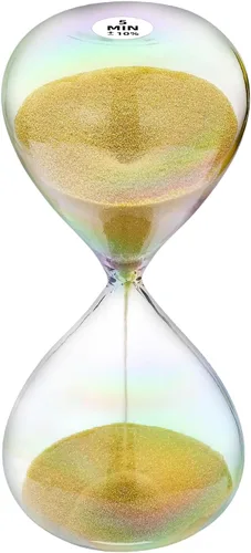 Miniatura 27 de Reloj de arena con temporizador de arena de 1 minuto con arena de color marrón, reloj de arena grande de 1 minuto, reloj de arena de 1 minuto