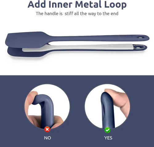 Miniatura 8 de U-Taste - Espátula de silicona extra grande de 14 pulgadas: U-Taste 600ºF, resistente al calor, flexible, mezcla, agitación, raspado, tazón