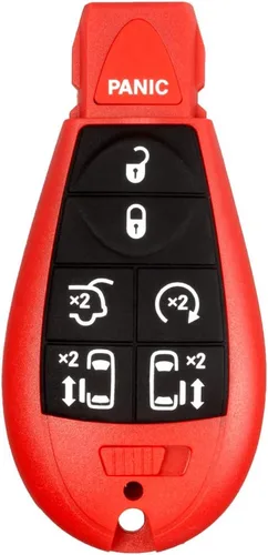 1 llavero rojo sin llave con 7 botones de arranque remoto para automóvil Fobik Shell / CASE M3N5WY783X, IYZC01C para Town Country Volkswagen Routan