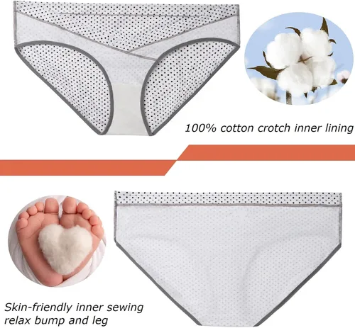 Miniatura 3 de Dresime Ropa interior de maternidad posparto para mujer, ropa interior de algodón para embarazo, ropa interior debajo del bulto, ropa