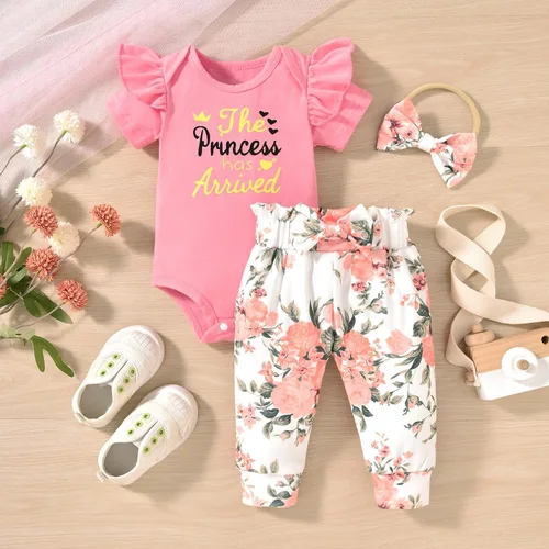 Miniatura 69 de fioukiay Conjunto de ropa de verano para bebés y niñas recién nacidas prematuros, mameluco, pantalones, diadema, conjunto de ropa para el verano