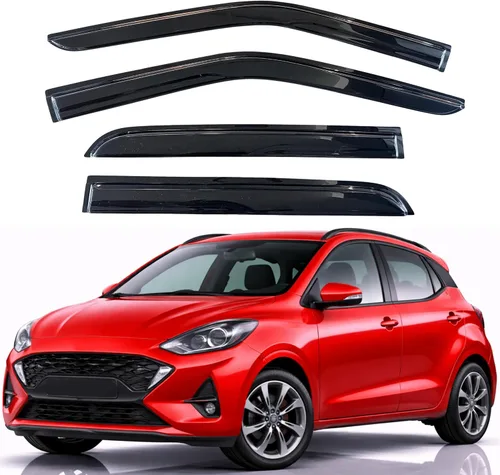 Miniatura 113 de KPY Visor de ventana compatible con Hyundai Tucson 2021-2025, 4 piezas de deflector de ventilación para ventana lateral, estilo Mugen, protector