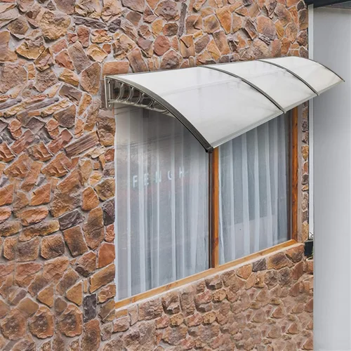 Miniatura 7 de Toldo para ventana, cubierta de policarbonato para exteriores, para puerta delantera al aire libre, patio, protección contra rayos UV, lluvia, Toldo