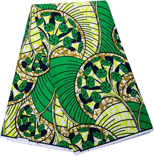 Miniatura 22 de BintaRealWax Tela africana de 6 yardas de tela tribal con estampado de cera vintage Ankara para coser vestido de fiesta