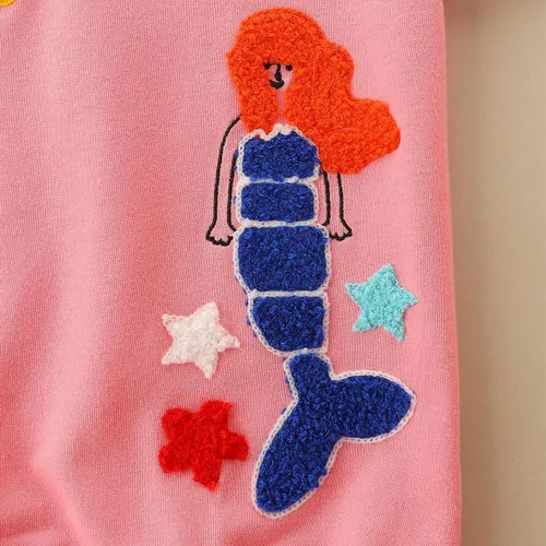 Miniatura 4 de Bumeex Ropa de sudadera para niña pequeña, ropa navideña de algodón con cuello redondo