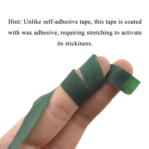 Miniatura 5 de HAHIYO 3 rollos de cinta floral de 0.5 pulgadas de ancho en verde oscuro - 270 pies/90 yardas en total, cinta de papel impermeable para floristería