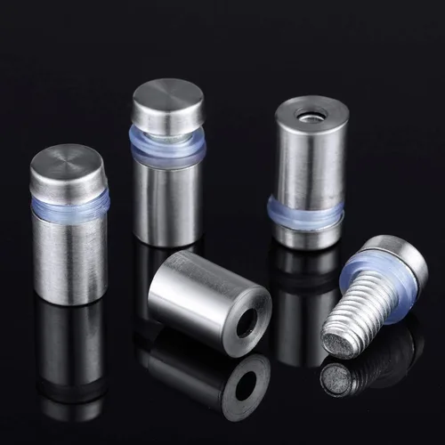 Miniatura 6 de Pelopy 8 Piezas Tornillos Separadores de Letreros Tornillos para Publicidad Acero Inoxidable Soportes Separadores de Pared Clavo de Vidrio Acrílico