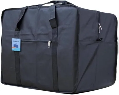 Miniatura 12 de Bolsa de viaje de carga cuadrada de 24 pulgadas Bolsa Maleta de Lona 50 Lb Cap equipaje Tote, Negro