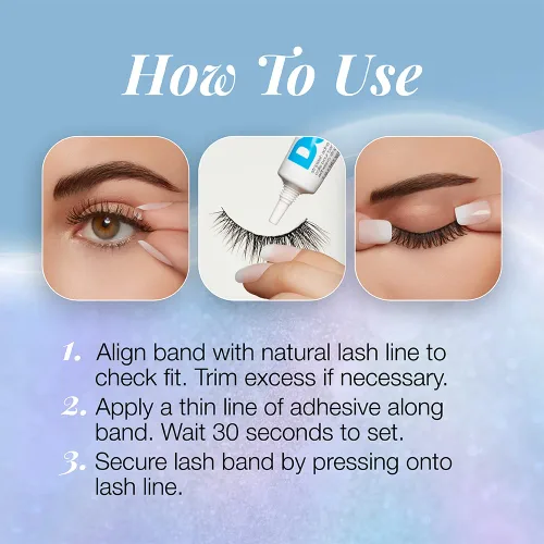 Miniatura 5 de Ardell Light As Air - Pestañas postizas 523 – Pestañas ligeras y finas con volumen natural, banda Invisiband suave y cómoda para uso diario