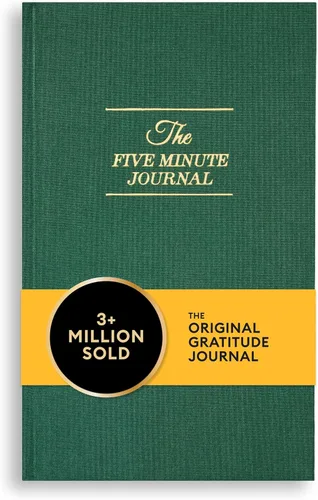 Miniatura 13 de The Five Minute Journal, diario original de gratitud 2023, diario de reflexión y manifestación para atención plena, diario sin fecha con lámina