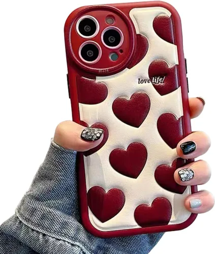 Miniatura 20 de Compatible con iPhone 15 Plus, Funda de Dibujos Animados, Funda Kawaii de Oso Lindo de Silicona 3D con Correa, TPU Suave, Protectora y a Prueba