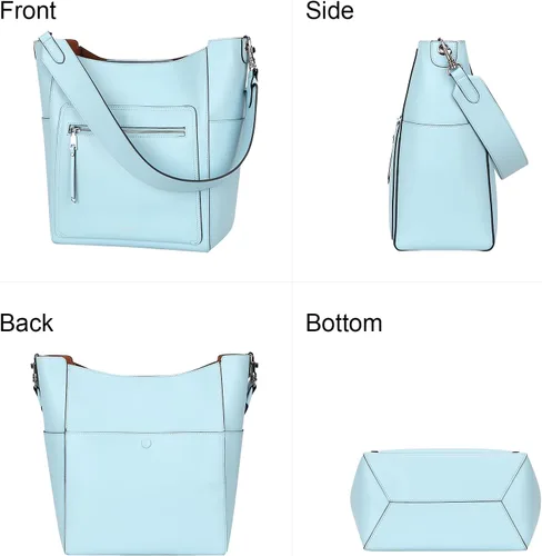 Miniatura 4 de Over Earth Bolsos de cuero para mujer, bolso de hombro Hobo, bolso de mano para mujer