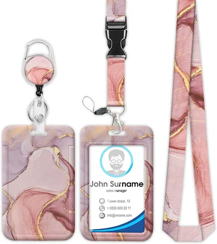 Miniatura 13 de Portatarjetas de concientización sobre autismo con cordón, cordones para insignias de identificación para mujeres, lindo carrete retráctil
