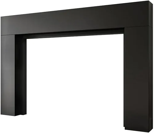 Miniatura 2 de Modern Ember Sabine Kit de Marco Envolvente de Repisa de Chimenea de Madera, Negro Apertura de 48" x 42" 72" x 54" Total Estética Moderna