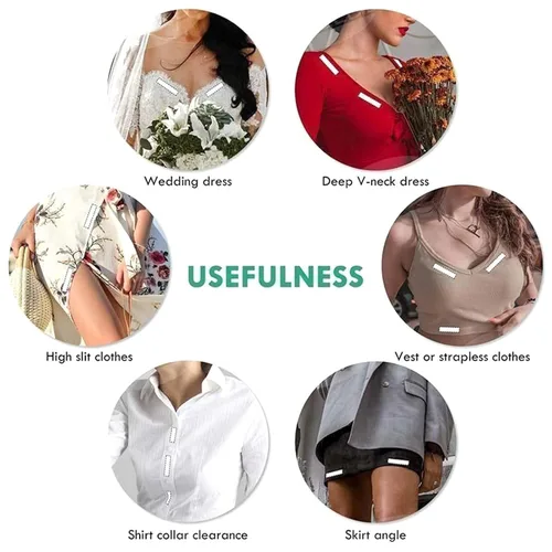 Miniatura 7 de Cinta de tela de vestir impermeable de doble cara adhesiva para el cuerpo secreto para el pecho tira de brasier de pecho segura cinta transparente