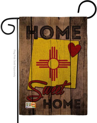 Miniatura 13 de Estado Nuevo México Home Sweet Garden Bandera Set Madera Dowel Regional USA Territorios Americanos República País Particular Área Pequeña Decorativa