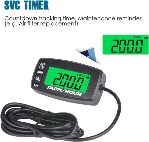Miniatura 4 de Runleader Medidor digital de mantenimiento tac/hora,Reemplazo de batería para motor de gas pequeño,Utilizado en montar, césped, tractor, generador