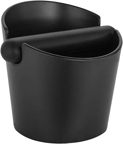 Caja de café expreso, caja de café de 4.8 pulgadas, contenedor de café expreso para posos de café con barra extraíble y base antideslizante,