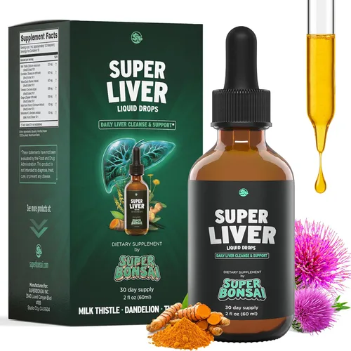 Miniatura 6 de SuperBonsai Super Apoyo al Hígado con Cardo Mariano - Limpieza Hepática Completamente Natural, Desintoxicación y Ayuda para la Reparación