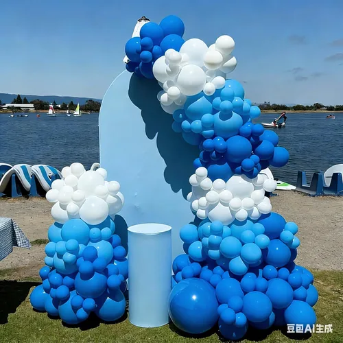 Miniatura 4 de Kit de arco de guirnalda de globos azules, globos azules surtidos, globos de látex azul real y azul claro para cumpleaños, baby shower, decoraciones