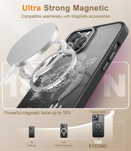Miniatura 80 de Goodon para iPhone 15 Pro Max con protector de pantalla de privacidad, compatible con Magsafe, funda translúcida mate a prueba de golpes - Linda