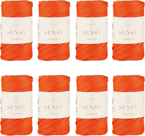 Miniatura 42 de Sensy - Cuerda de poliéster prémium de 0.118 pulgadas (0.118 in), 131 yardas, 100% polipropileno, cordón de macramé, cuerda de ganchillo de 0.118