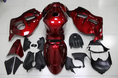 Miniatura 2 de Carenado completo rojo brillante para Suzuki 1997-2007 GSXR 1300 Hayabusa Gen1 inyección ABS plásticos posventa carrocería kit de carrocería 1998
