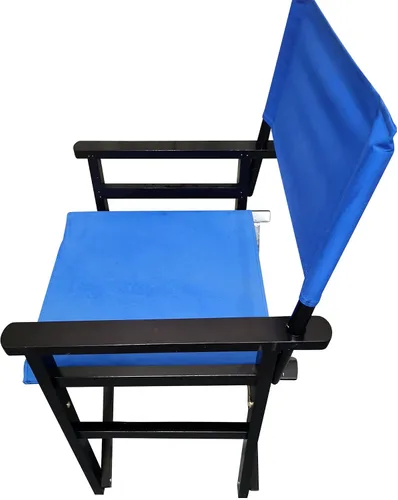Miniatura 4 de Director Folding Chair Wooden Frame with Canvas Seat 2-Piece Set Populus Foldable Portable for Indoor Outdoor Use and Gifts