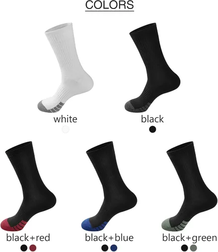 Miniatura 5 de Calcetines deportivos de algodón para hombre, con control de humedad, resistentes, para botas de trabajo, paquete múltiple