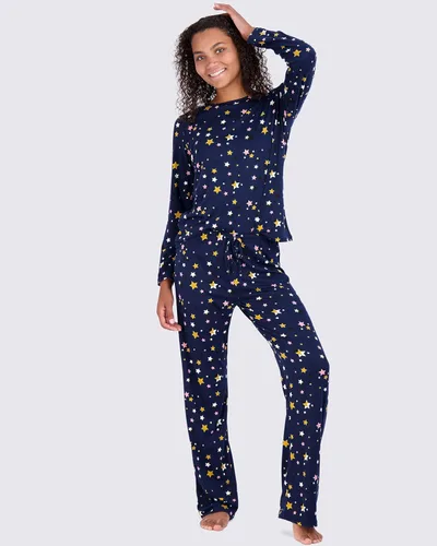 Miniatura 3 de Real Essentials 2 Pack Womens Pajama Set Super-Soft Short & Long Sleeve Top With Pants (Available In Plus Size)