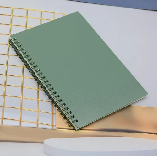 Miniatura 6 de Yansanido Cuaderno en espiral, 4 piezas A5 con tapa dura gruesa de plástico de 7 mm con líneas universitarias de 4 colores, 80 hojas - 160 páginas
