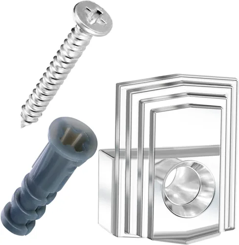 Miniatura 3 de Tatuo 20 clips de soporte de espejo para espejos de hasta 1/4 (0.236 pulgadas), clips de montaje de plástico transparente para colgar en la pared