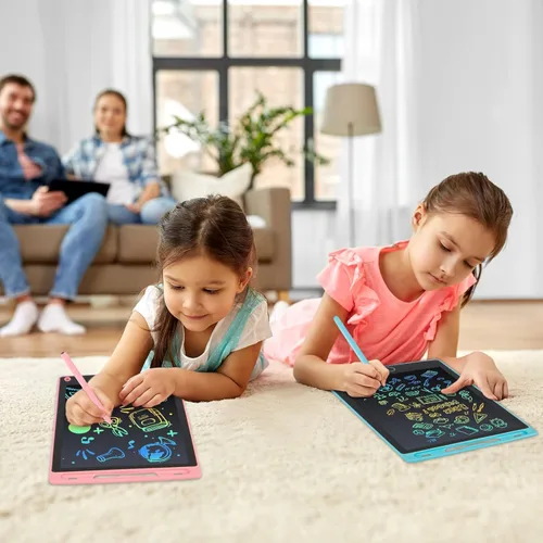 Miniatura 6 de Tableta de escritura LCD, 2 paquetes de almohadillas de dibujo para niños de 3, 4, 5, 6 años, 8.5 pulgadas, líneas coloridas, garabatos, juguetes
