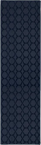 Miniatura 223 de Garland Rug Sparta - Alfombra antideslizante de polipropileno de 2 pies x 12 pies, color negro, ideal para salas de estar y pasillos, elegante