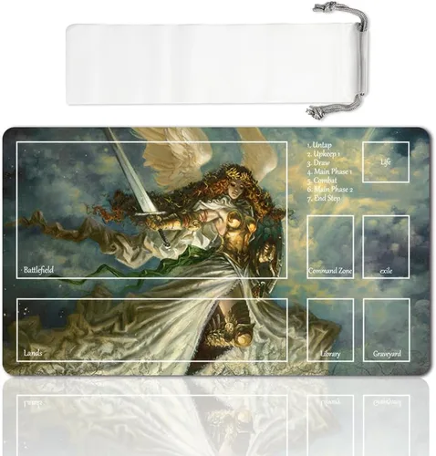 Miniatura 33 de Juego de mesa MTG Playmat Games Tamaño 60X35 cm CCG Compatible para TCG RPG CCG Play Mats (Ajani Steadfast-Zone)
