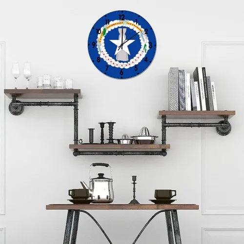 Miniatura 258 de Cheyan Reloj de pared con bandera de Canadá de 12 pulgadas, silencioso, sin tictac, de PVC, funciona con pilas, reloj redondo decorativo, regalo