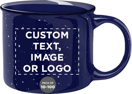 Miniatura 25 de DISCOUNT PROMOS Tazas de café personalizadas de cerámica para fogata, 13 onzas, juego de 10/50/100, paquete personalizado a granel, perfecto