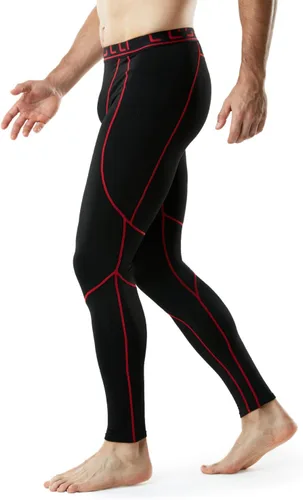 Miniatura 6 de TSLA - Paquete de 1 o 2 pantalones térmicos de compresión para hombre, leggings deportivos y mallas para correr, pantalones para usar como primera