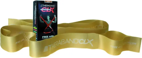 Miniatura 11 de THERABAND CLX Resistance Band with Loops, 5-Foot Band Nivel 1 / Claro - Amarillo