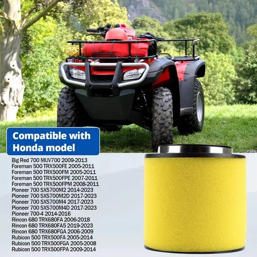 Miniatura 5 de LOCOPOW 17254-HPO-A00 Filtro de aire para Honda Pioneer 700 Foreman 500 Rubicon 500 Rincon 680 Big Red 700 MUV700 SXS700 TRX680FA TRX680FGA TRX500FM