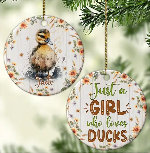 Miniatura 24 de Hyturtle Adorno de Navidad personalizado para los amantes de los osos, adorno de cerámica con nombre personalizado de Just A Girl Who Loves Bears