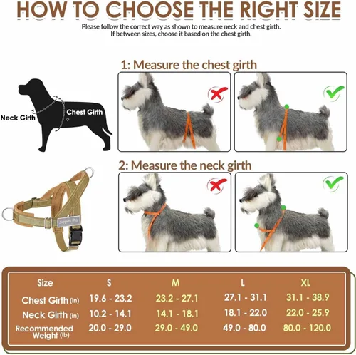 Miniatura 5 de Lukovee Arnés para perro sin tirones y correa - Arnés de chaleco para perros resistente con acolchado suave para perros medianos y grandes, arnés