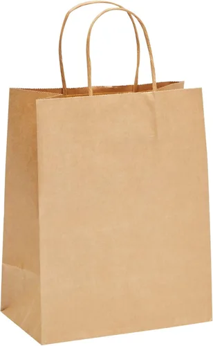 Miniatura 7 de Juvale Bolsas de regalo marrones con asas, paquete de 12 unidades, grandes, marrones, 8 x 4.75 x 10 pulgadas, papel de 120 GSM, bolsas de regalo