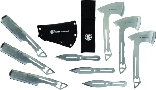 Miniatura 12 de Smith & Wesson Productos de lanzamiento Bullseye con diseño de acero inoxidable de tang completo y fundas protectoras de nylon para recreación