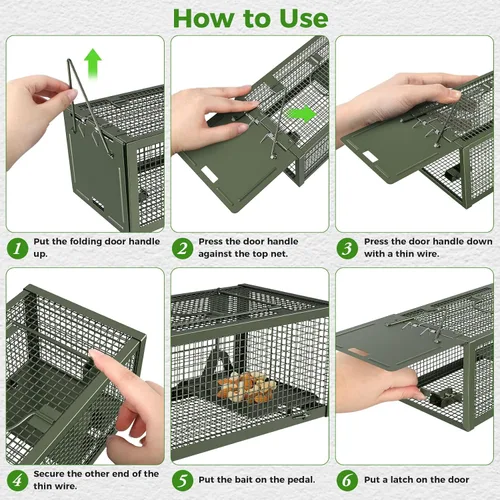 Miniatura 5 de 2 PCS Trampas Humanas para Ratones y Ratas, Trampas para Ratones, Ardillas Listadas y Ardillas, y Otras Jaulas para Animales Vivos de Captura