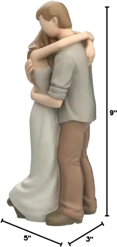 Miniatura 8 de Figura Romántica de Abrazo de Pareja, Aniversario de Boda Esculpida, Pintada a Mano, Regalos para Él y Ella, en Momentos de Amor, Estatua