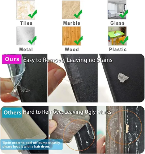 Miniatura 8 de Protector de Esquina de Pared - 2 Piezas, 100cm x 3cm - Protectores de Esquina Autoadhesivos Transparentes para Paredes, Puertas de Armarios