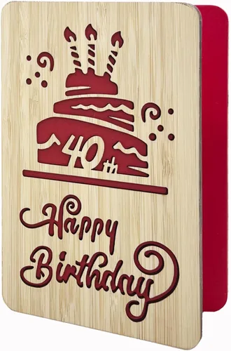 Miniatura 14 de Tarjeta de felicitación de feliz cumpleaños número 21, tarjeta de cumpleaños hecha a mano, tarjetas de felicitación de madera, tarjeta de cumpleaños